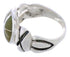 Silver Turquoise Inlay Southwest Ring Size 5-1/4 TX40001